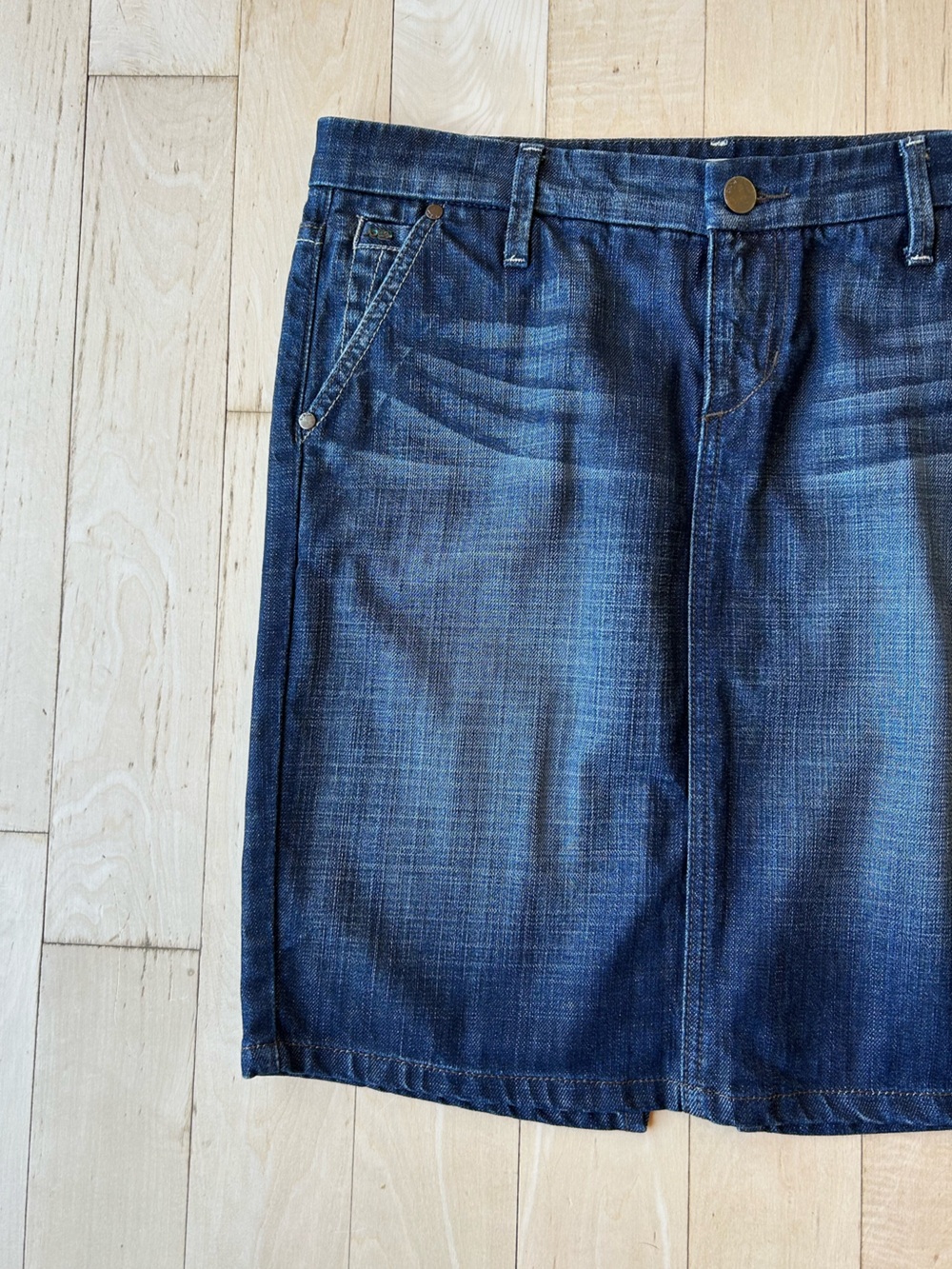 Joe's Jeans Ella Trouser Denim Pencil Skirt in Dark Wash Size 28 - Picture 7 of 14